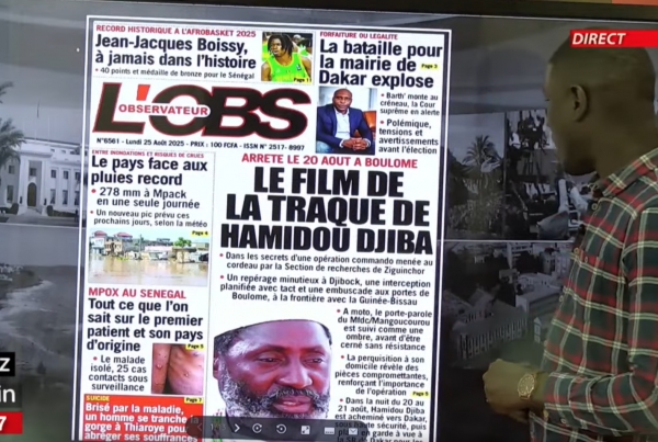 REVUE DE PRESSE TFM 25 Août 2025