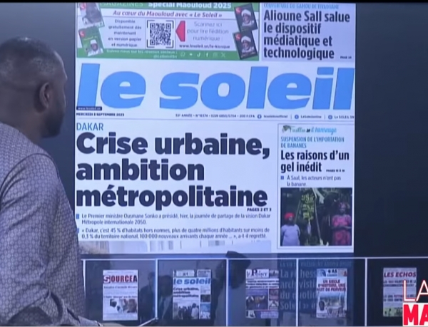 REVUE DE PRESSE ZIK FM DE CE 03 SEPTEMBRE