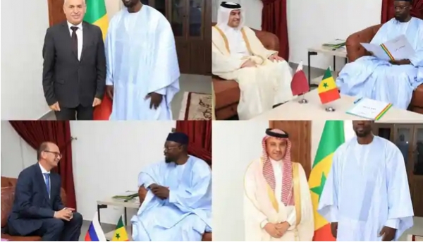  Primature : Ousmane Sonko reçoit plusieurs ambassadeurs accrédités au Sénégal