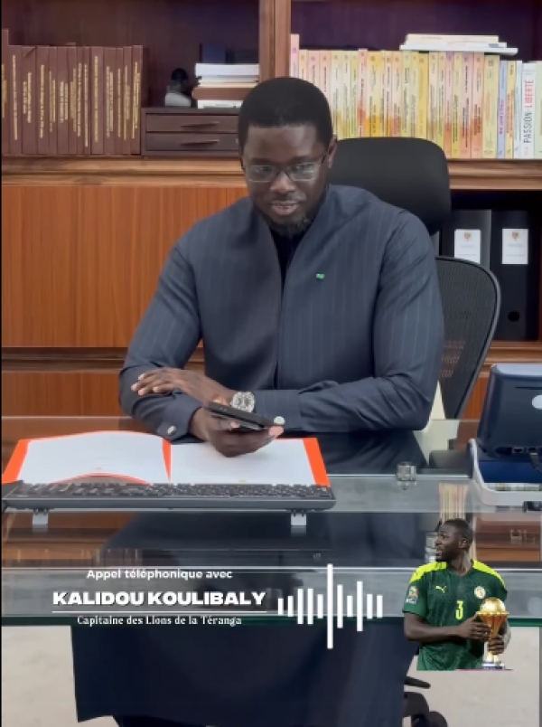 [Video]  Coup de fil aux lions : Ce que Diomaye a dit à Koulibaly et Pape Thiaw avant le match crucial 