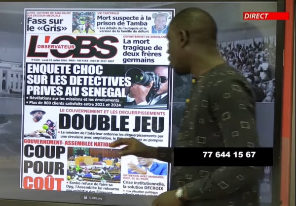 Revue de Presse tfm de ce lundi 01 Juillet avc Cheikh Diop