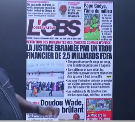 Revue des titres du vendredi 12 septembre 2025 avec Fabrice Nguema